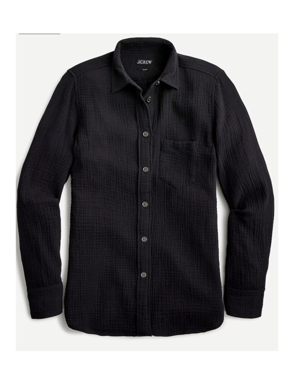 J. Crew Garçon Classic Double-Gauze Shirt Black